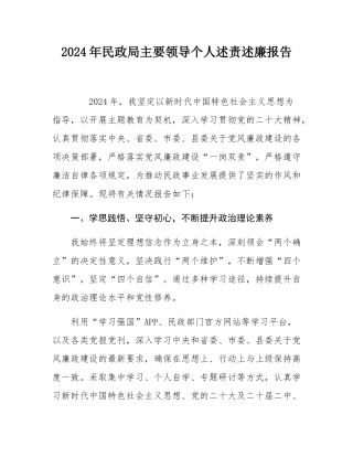 2024年民政局主要领导个人述责述廉报告.docx