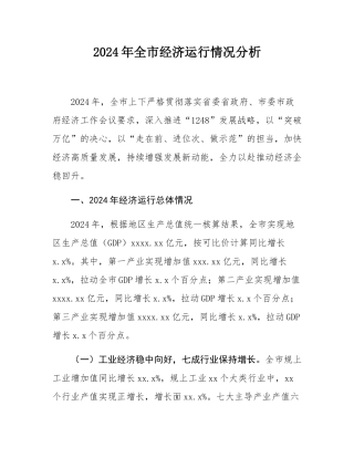 2024年全市经济运行情况分析.docx