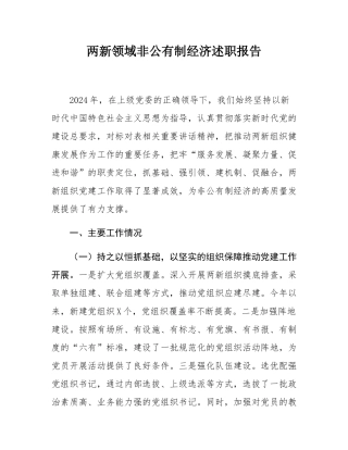 两新领域非公有制经济述职报告.docx