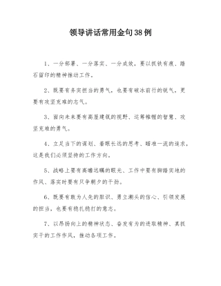 领导讲话常用金句38例.docx