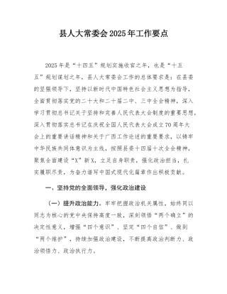 县人大常委会2025年工作要点.docx