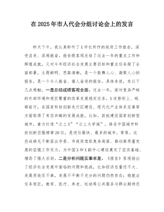 在2025年市人代会分组讨论会上的发言.docx