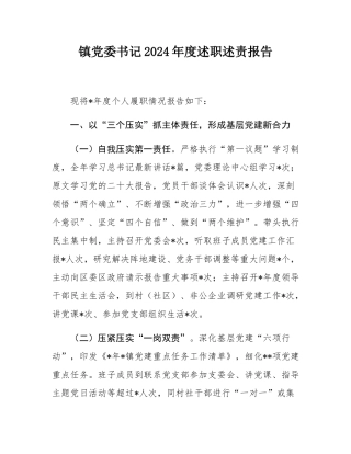 镇党委书记2024年度述职述责报告.docx