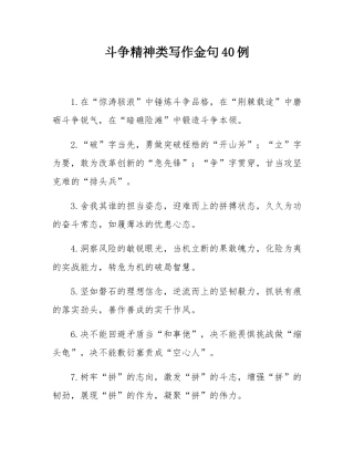 斗争精神类写作金句40例.docx