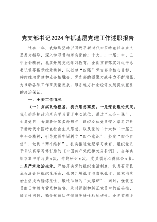 党支部书记2024年抓基层党建工作述职报告20250319.docx