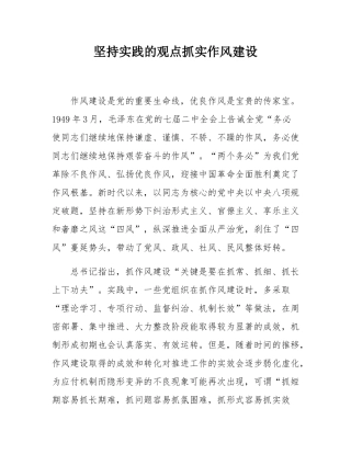 坚持实践的观点抓实作风建设.docx