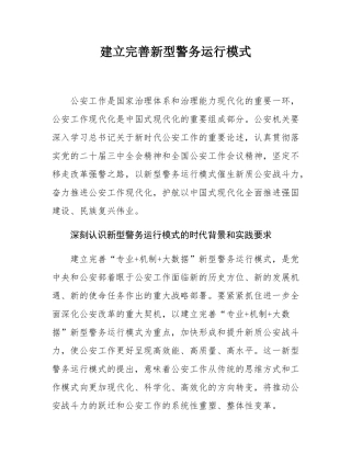 建立完善新型警务运行模式.docx