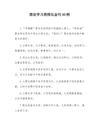 理论学习类排比金句40例.docx