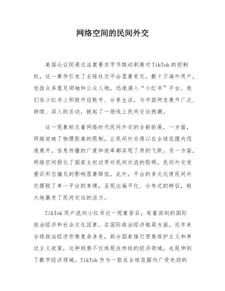 网络空间的民间外交.docx