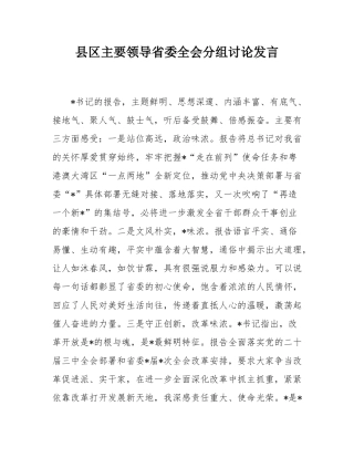 县区主要领导省委全会分组讨论发言.docx