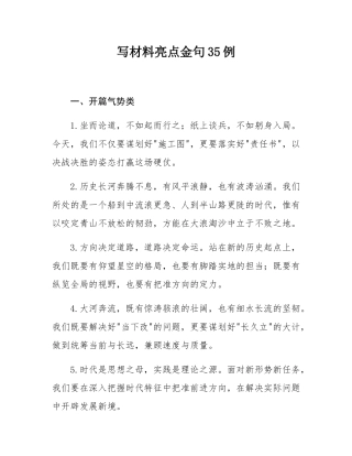 写材料亮点金句35例.docx
