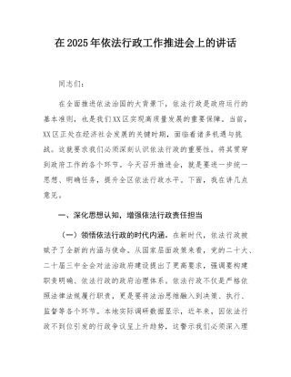 在2025年依法行政工作推进会上的讲话.docx