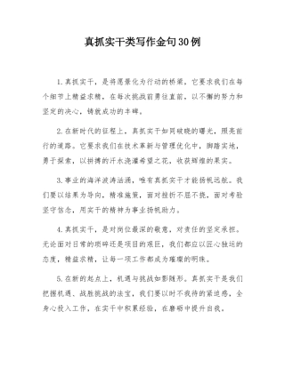 真抓实干类写作金句30例.docx