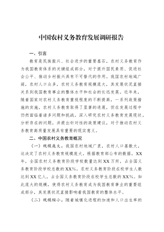 中国农村义务教育发展调研报告.docx