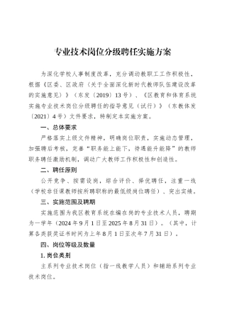 专业技术岗位分级聘任实施方案.docx