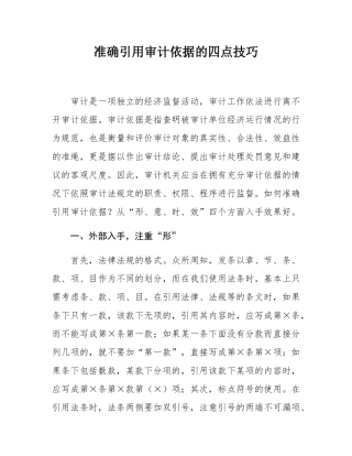 准确引用审计依据的四点技巧.docx