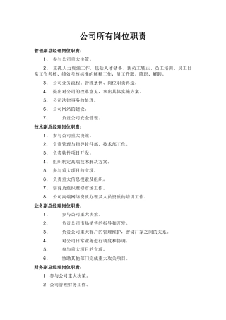 12-【岗位职责】-02-公司岗位职责.docx