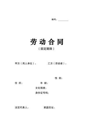 劳动合同标准版.docx