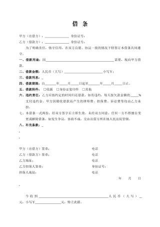 借  条（律师使用 正规）.docx