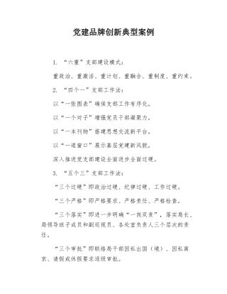 党建品牌创新典型案例.docx