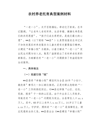 农村养老托育典型案例材料.docx