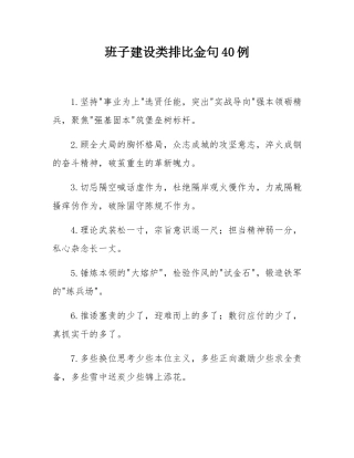 班子建设类排比金句40例.docx