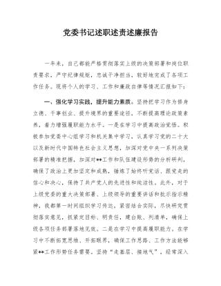 党委书记述职述责述廉报告.docx