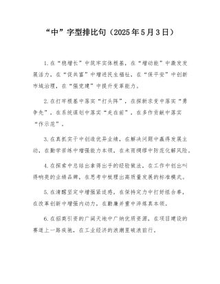 “中”字型排比句（2025年5月3日）.docx