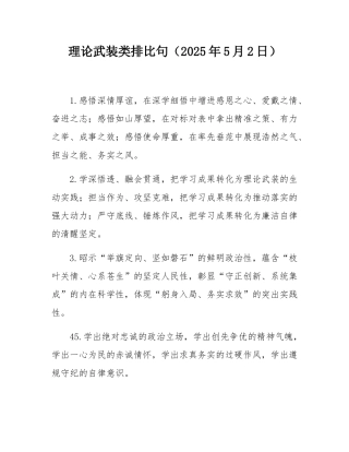 理论武装类排比句（2025年5月2日）.docx