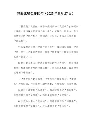精彩比喻类排比句（2025年5月27日）.docx