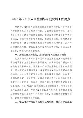 2025年XX市人口监测与家庭发展工作要点.docx