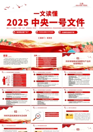 一文读懂2025中央一号文件PPT关于进一步深化农村改革扎实推进乡村全面振兴的意见课件.pptx