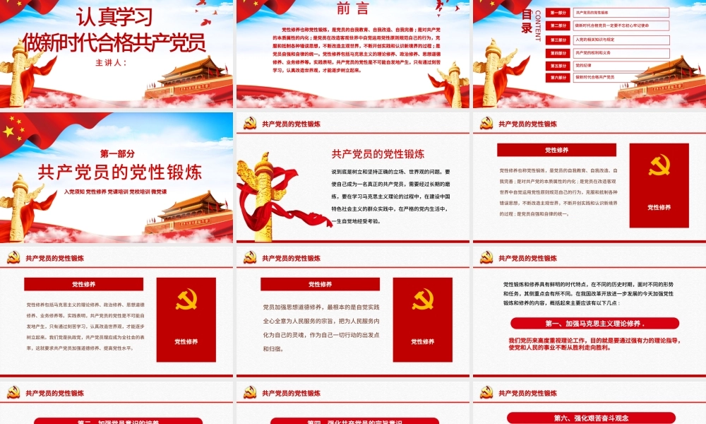 党性修养党风廉政反腐倡廉党建党政专题微党课PPT.pptx
