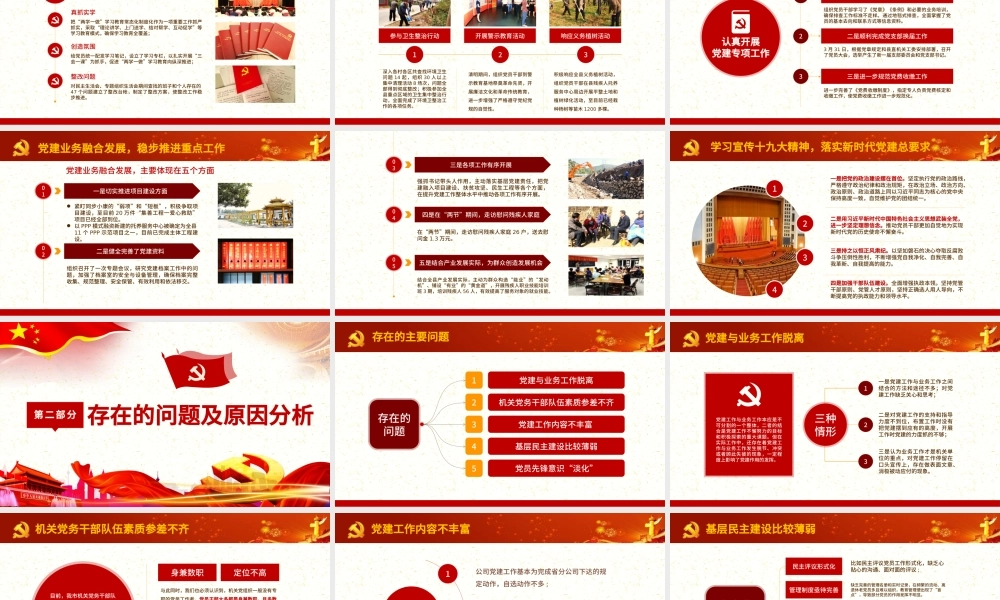 党员干部年终党建工作总结汇报PPT模板.pptx