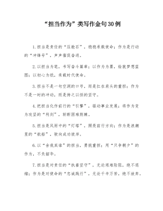 “担当作为”类写作金句30例.docx