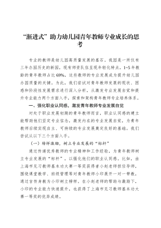 “渐进式”助力幼儿园青年教师专业成长的思考.docx