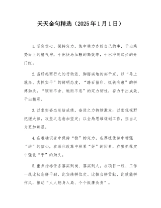 天天金句精选（2025年1月1日）.docx