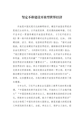坚定不移建设开放型世界经济.docx