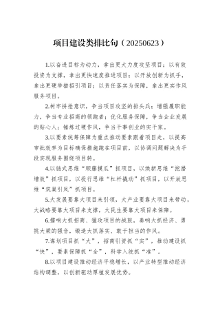 项目建设类排比句（20250623）.docx