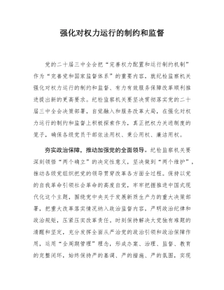 强化对权力运行的制约和监督.docx