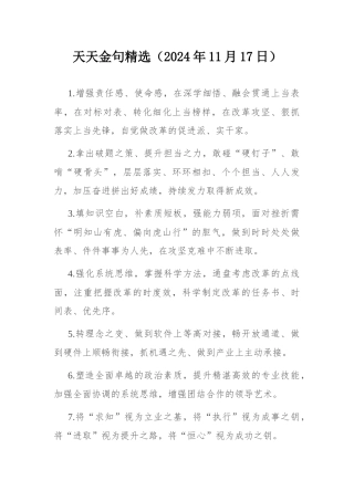 天天金句精选（2024年11月17日）.docx