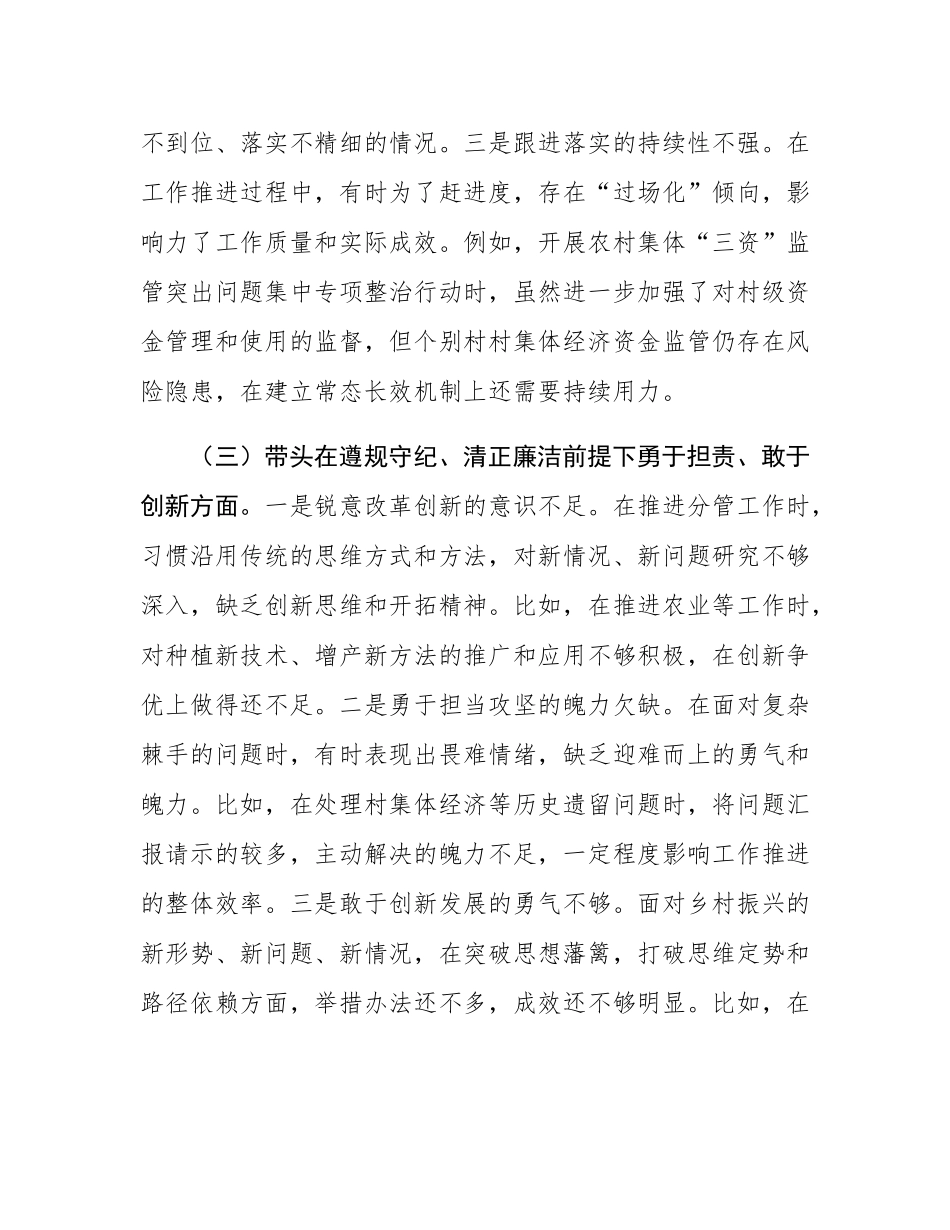 2024年度民主SH会个人对照检查材料（副乡长）.docx_第3页