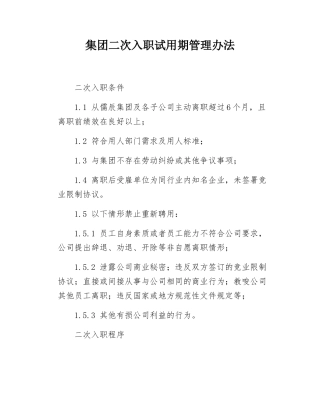 集团二次入职试用期管理办法.docx