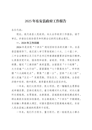2025年东安县政府工作报告.docx