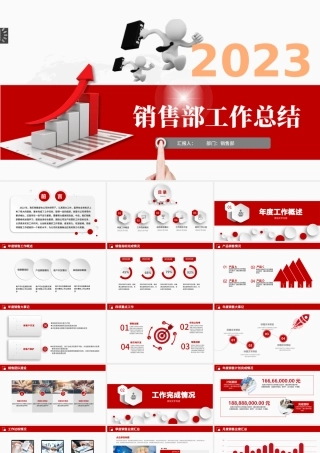 2023销售部工作汇报工作总结年终总结述职报告新年工作计划PPT模板.pptx