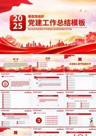简洁大气党政机关党建工作总结述职汇报PPT模板.pptx