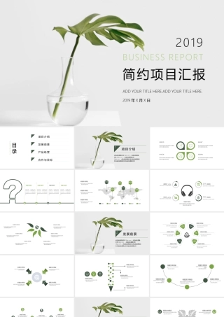 简约项目汇报PPT模板.pptx