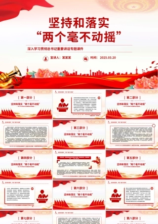 坚持和落实“两个毫不动摇”PPT精美大气总书记重要讲话专题课件.pptx