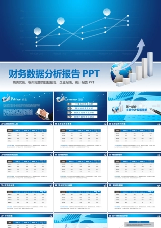 企业财务数据分析统计报告通用PPT模板.pptx