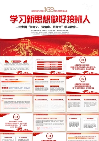 2021学习新思想做好接班人共青团学党史强信念跟党走解读学习党课ppt.pptx